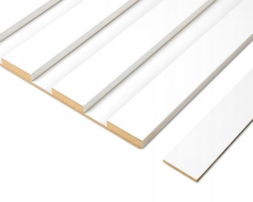 Lamele na białej płycie HDF - zestaw 59,5 cm x 275 cm - Biały 910 na Arena.pl