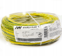 Przewód linka 1,5mm2 żółto-zielona LGY 1,5mm2 Elektrokabel 100m