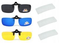 NAKŁADKI PRZECIWSŁONECZNE Z POLARYZACJĄ ZESTAW 3 SZTUKI NA OKULARY UV400