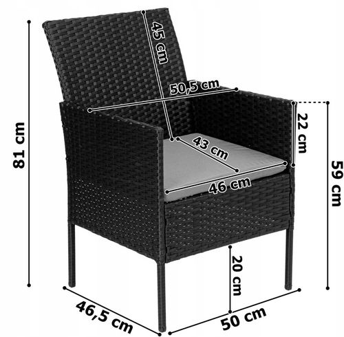 ZESTAW MEBLI OGRODOWYCH Z TECHNORATTANU KOMPLET SOFA FOTELE STOLIK KAWOWY na Arena.pl