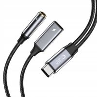 2 x ADAPTER AUDIO + ŁADOWANIE MINI JACK AUX 3.5MM / TYPE-C USB-C PD-60W / 6