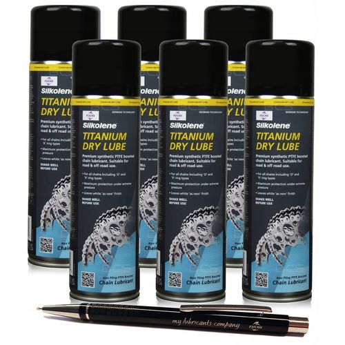 6 x FUCHS SILKOLENE TITANIUM DRY LUBE - SMAR DO ŁAŃCUCHA - SPRAY - 500ml na Arena.pl