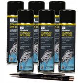 6 x FUCHS SILKOLENE TITANIUM DRY LUBE - SMAR DO ŁAŃCUCHA - SPRAY - 500ml