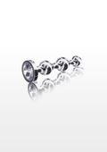 diamond star beads small silver