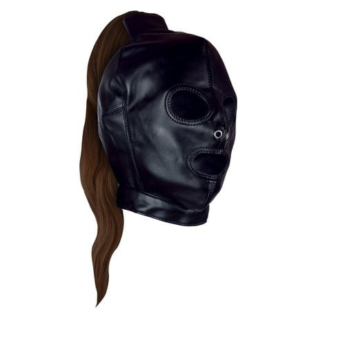 mask with brown ponytail   black na Arena.pl