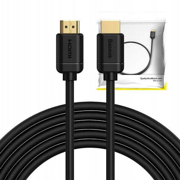 BASEUS KABEL PRZEWÓD HDMI 2.0 4K 60HZ 120HZ UHD 3D HDR HIGH SPEED 18GBPS 5M zdjęcie 1