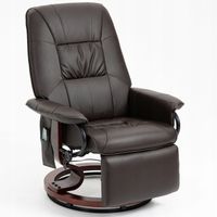 FOTEL MASUJĄCY ROZKŁADANY WYPOCZYNKOWY BRĄZOWY