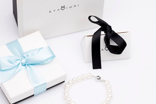 bransoletka srebrna z perłami 8mm - bsn3453 na Arena.pl