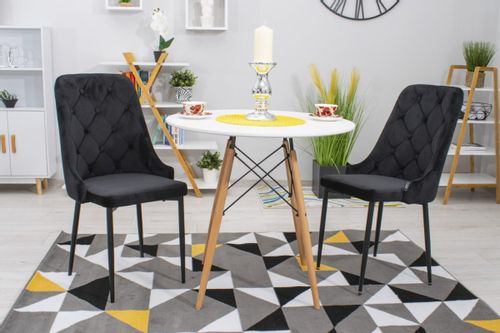 Krzesło CAPRI - czarne x 4 na Arena.pl