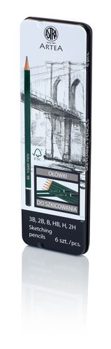 OŁÓWEK DO SZKICOWANIA 6SZT 3B-2H 206118001 na Arena.pl