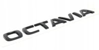 EMBLEMAT LOGO ZNACZEK NAPIS DO OCTAVIA SKODA CZARNY 190 x 23mm POŁYSK NOWY