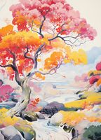 Plakat 39,5x55cm Roztańczony Krajobraz