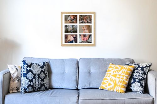 Ramka na 6 zdjęć Hekla 40x40x6 MDF galeria sonoma jasna 1szt. na Arena.pl