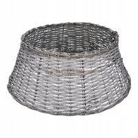 OSŁONA WIKLINOWA POD CHOINKE 70 cm KOSZ WIKLINOWY WYBIELANY STOJAKA BOHO