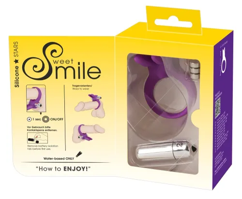 sweet smile pierścień wibrujący fioletowy z wymiennym modułem na Arena.pl