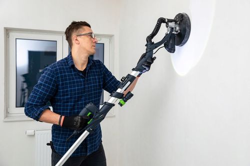 SZLIFIERKA ŻYRAFA DO GIPSU GŁADZI TYNKU LED DWIE GŁOWICE PAPIER 12x na Arena.pl