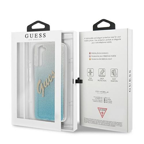 Guess GUHCS21MPCUGLSBL S21+ G996 niebieski/blue hardcase Glitter Gradient Script na Arena.pl