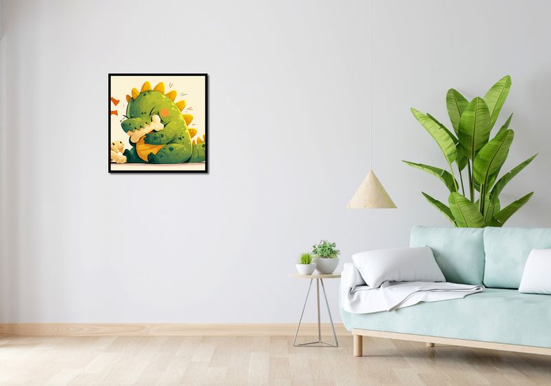 Plakat 60x60cm Uroczy Dinozaur zdjęcie 4