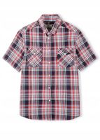 Cross Jeans koszula męska casual krótki rękaw regular bawełna rozmiar XL