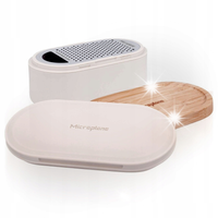 Microplane Tarka z pojemnikiem Cashmere White