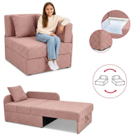 Łóżko dziecięce sofa kanapa różowe dla dziewczynki welur Denis Family Meble