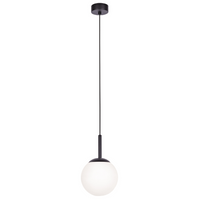 Nowoczesna lampa wisząca Faro K-4886 czarna nad wyspę kula ball