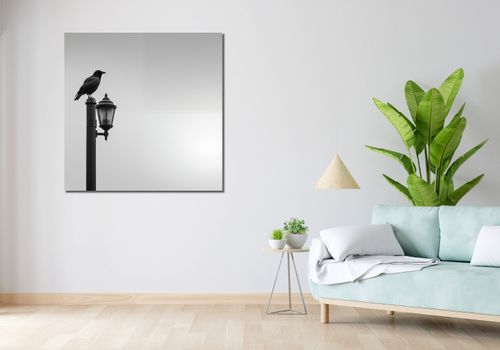 Obraz 100x100cm Samotny Postój Kruka na Arena.pl
