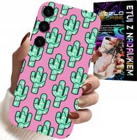 ETUI DO SAMSUNG GALAXY S23 - KAKTUSY, KAKTUS NA RÓŻOWYM TLE + FOLIA
