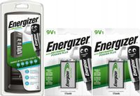 Ładowarka Energizer Universal R3 R6 R14 R20 9V + 2x Akumulatorki 9V 175mAh