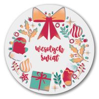 Naklejki Świąteczne na Święta Ozdoby Prezenty Samoprzylepne