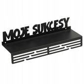 Wieszak na medale MOJE SUKCESY z półką - czarny 18202