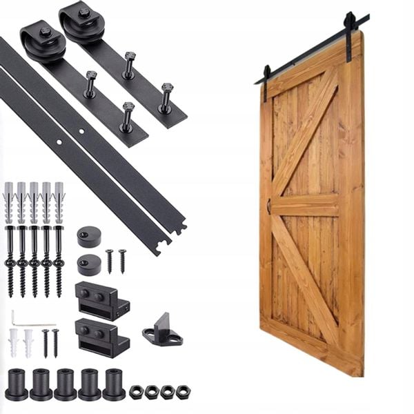 System drzwi przesuwnych 2m loft retro barn door zdjęcie 1