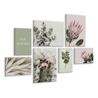 Obrazy Do Salonu Sypialni LIŚCIE Eukaliptusa Kwiaty 110cm x 80cm