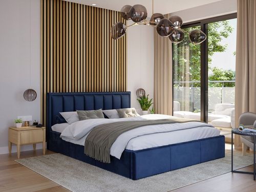 Łóżko tapicerowane MOON 160x200 pojemnik + stelaż na Arena.pl