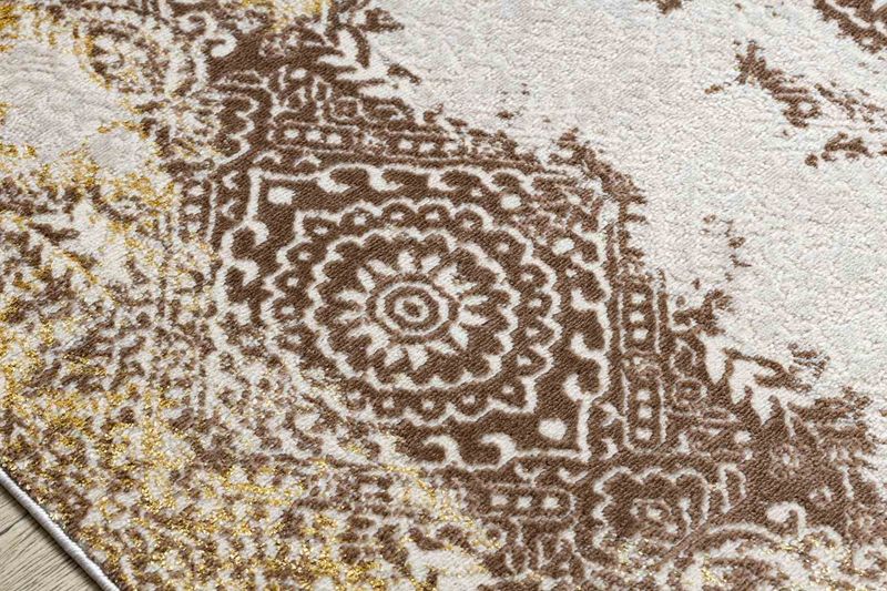 RUG/LU/TREX/ROSETTE/BEIGE+BROWN/140x190 zdjęcie 3