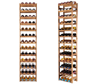 Emaga Drewniany regał na wino RW-1 /52 butelki/ Brązowy