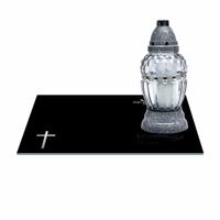 SZKLANA PODSTAWKA POD ZNICZE 40x30cm 510b