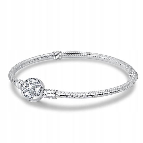 Bransoletka modułowa baza do Charms SREBRO 925 Cztery Serca 19 cm na Arena.pl
