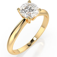 pierścionek z żółtego złota 585 z diamentem (brylantem) 0,5 ct lab