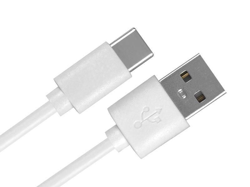 KABEL USB TYPE-C 2A 2M PŁASKI BIAŁY zdjęcie 1