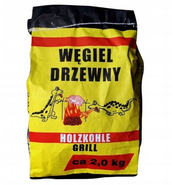 Węgiel Drzewny Holzkohle Do Grilla 2kg zdjęcie 1