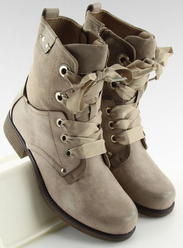 Botki workery beżowe 17103-13 KHAKI - 41 na Arena.pl