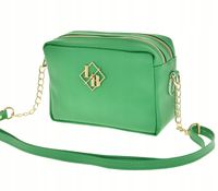 Laura Biaggi - torebka listonoszka zielony groszek mat JS22