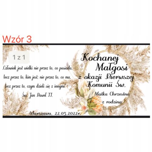 Prezent na komunię pamiątka komunii świętej IMIĘ na Arena.pl