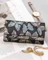 duży, skórzany portfel damski na zatrzask i bigiel - peterson