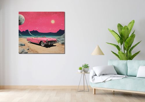 Obraz 100x90cm Kabriolet W Kosmosie na Arena.pl