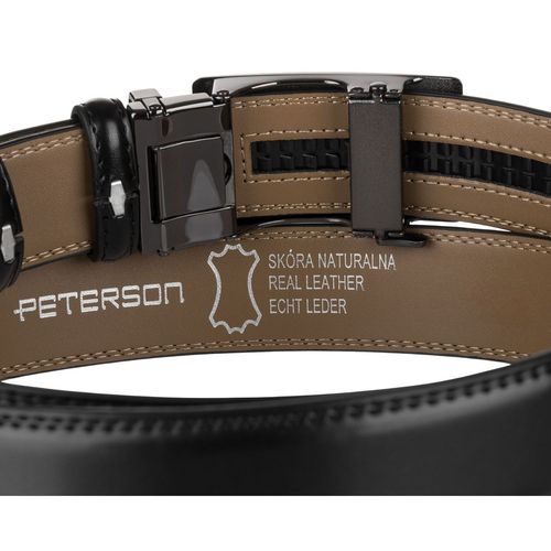 czarny pasek męski z automatyczną klamrą wykonany na Arena.pl