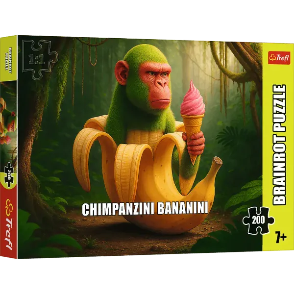 Puzzle 200 elementów. BrainRots. Chimpanzini Bananini zdjęcie 1