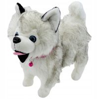 INTERAKTYWNY PIES PIESEK NA SMYCZY CHODZI SZCZEKA HUSKY NA BATERIE ZABAWKA