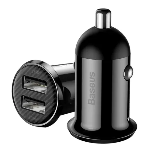 ładowarka samochodowa baseus grain pro 2x usb 4.8a (czarna) na Arena.pl
